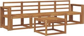 vidaXL Conjunto De Sof&aacute;s De Exterior 5 Uds. Natural Vidaxl
