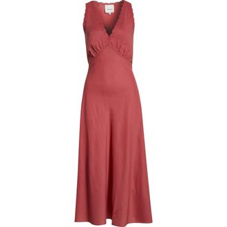 Reformation Lila Cotton Blend Nightgown in Rosewood at Nordstrom, Size X-Large
