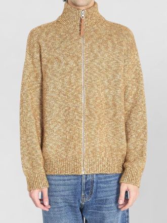 Loewe zip front knitted cotton blend cardigan