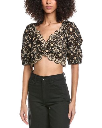Sandro Embroidered Top