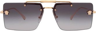 Versace Gray Gradient Rectangular Ladies Sunglasses VE2245 10028G 60