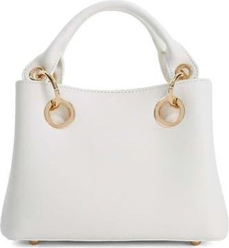 Dune London Diddydelaser Faux Leather Top Handle Bag in White at Nordstrom Rack