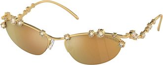 Swarovski SK7016 40047P Womens Sunglasses Gold Size 56