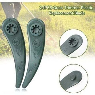 OEM paquete De 24 Cuchillas De Repuesto Para Desbrozadoras Bosch, Para Los Modelos Bosch Durablade Art 23-18 Li Y Art 26-18 Li, Color Verde---crezuo