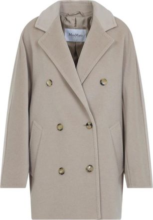 Max Mara Jassen, Dames, Beige, S, Wol, Rebus Wollen Jas