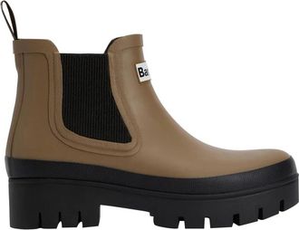 Barbour Halton Chelsea Welly - Dames - Chelseaboots - Bruin - 39 EU - Leer - Schoenen