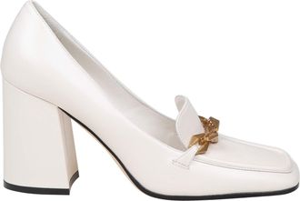 Jimmy Choo London Cream White Leather Pump