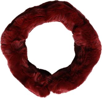 Dolce & Gabbana Lamswollen Kraag Nekwarmer 50cm x 8cm Sjaal - Heren - Wintersjaals - Rood - ONE Size - Wol - Accessoires