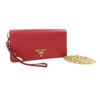 Prada Pre-owned Pochette Schoudertas - Dames - Pre-owned - Rood - Maat: ONE Size Leer