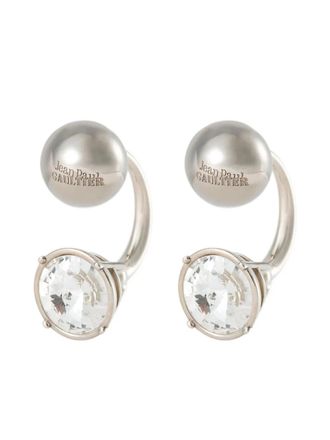 Jean Paul Gaultier crystal-embellished earrings - Silver