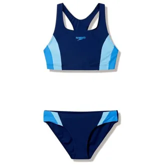Speedo Colourblock Splice 2 Piece 2.0 Bikini f&uuml;r Damen | blau