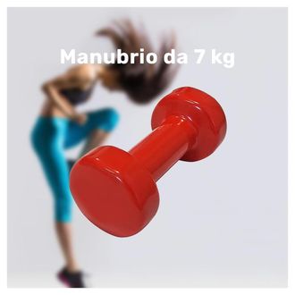 Trade Shop Trade Shop - Manubrio Singolo 7 Kg In Vinile Allenamento Esercizi Casa Palestra Workout Fit