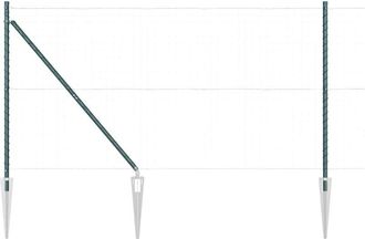 vidaXL Vidaxl - Fence Post 26 pcs Silver 3.2 x 3.2 x 160 cm Steel