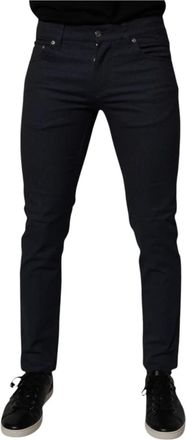 Dolce & Gabbana Donkerblauwe Stretch Skinny Denim Jeans - Heren - Slim Fit Jeans - Blauw - S - Denim - Jeans