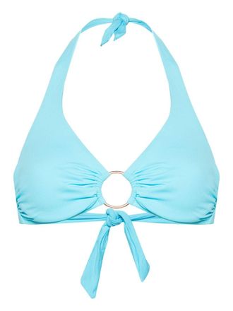 Melissa Odabash Brussels bikinitop met ringdetail - Blauw
