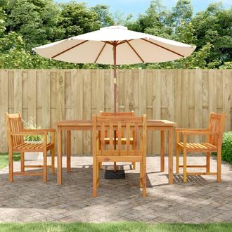 vidaXL Juego De Comedor De Jard&iacute;n 5 Piezas Madera Maciza De Acacia Vidaxl