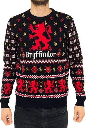 Harry Potter Heren Gryffindor Huisembleem Sweatshirt (Zwart, Rood, Wit)