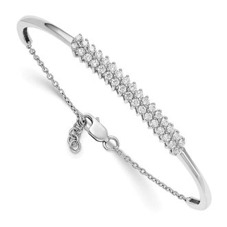 Diamond2Deal 14K Gold 1 Ct Lab Grown Diamond Bangle Bracelet