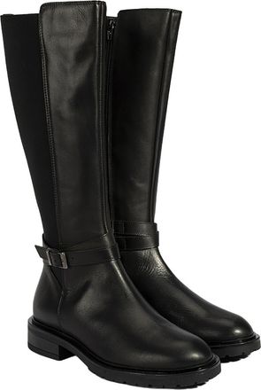 Desa Woman Over-the-Knee Boots - Leather Upper, Textile Lining, Flat Heel, Zip Fastening, Breathable | Black - 39