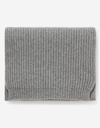 Oliver Sweeney Mens Oliver Sweeney Wool/Cashmere Ribbed Scarf - Grey