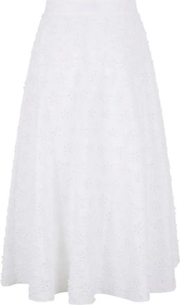 Valentino Garavani Midi-rok met bloemenprint - Wit