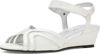 David Tate Admire Womens Shoes White Lizard Print : 10.5 WW (EE), Leather