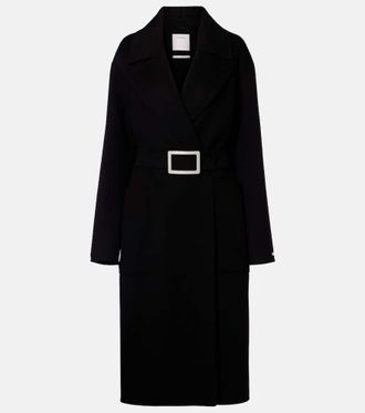 Sportmax Belted virgin wool wrap coat