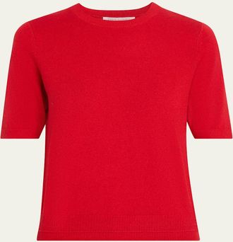 Maria McManus Cashmere-Cotton Knit Crewneck T-Shirt