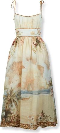 Zimmermann Mahon Picnic Jurk - Dames - Casual kleedjes - Veelkleurig - M - Katoen - Kleedjes