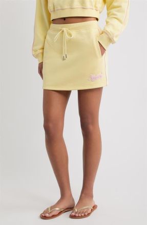 Kulani Kinis Terry Track Miniskirt in Custard Cloud at Nordstrom, Size X-Small