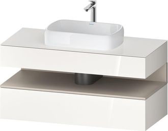 Duravit Duravit - Qatego Consola Mueble Bajo Lavabo, 1 Extra&iacute;ble, 1 Caj&oacute;n
