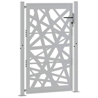 Berkfield Home Beautiful Garden Gate 105x155 cm Weathering Steel Light Design in Brown