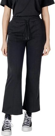 Converse Open Hem Pant - Dames - Wijde Broeken - Zwart - L - Katoen - Broeken