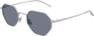 Bottega Veneta BV1471S 004 Mens Sunglasses Silver Size 51