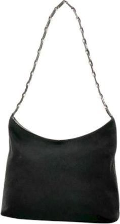 Ferragamo Pre-owned Shoulder Bags, female, Black, Size: ONE SIZE Pre-owned Nylon Shoulder Bag