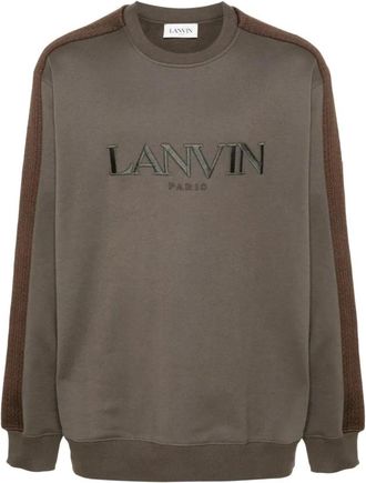 Lanvin Side Curb Oversized Sweatshirt - Heren - Sweatshirts - Bruin - L - Katoen - Hoodies & sweatvesten