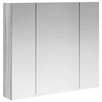 vidaXL Armario Con Espejo De Ba&ntilde;o Gris Sonoma 80 X 14.5 X 70 Cm Vidaxl