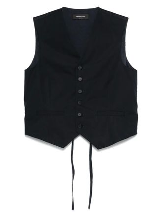 ボトムスその他 Fabiana Filippi V-Neck Cotton Vest With Silk Satin Back Fabiana Filippi V-Neck Cotton Vest With Silk Satin Back