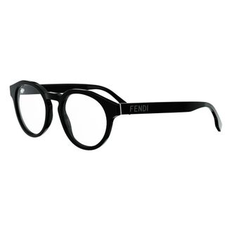 Fendi Signature Ronde Bril - unisex - Accessoires - Zwart - Maat: 51 MM Taf