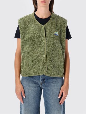 American Vintage Gilet imbottito in pile con scollo a girocollo e tasche