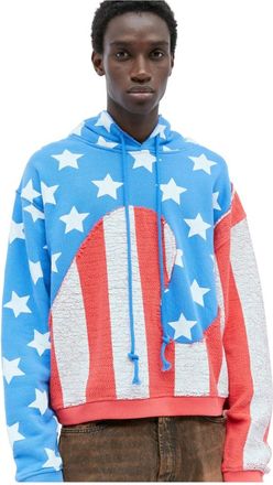 ERL Hoodies, male, Multicolor, Size: XL Star Swirls Hooded Sweatshirt