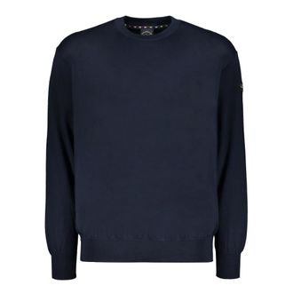 Paul & Shark Paul & Shark, Round-neck Knitwear, male, Blue, Size: 3XL Long-sleeve sweater