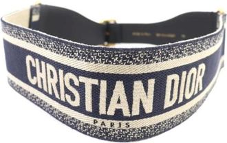 Dior Pre-owned Belts, female, Blue, Size: ONE SIZE Pre-owned Canvas Belt