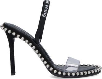 Alexander Wang Nova Sandals - Black With Crystals
