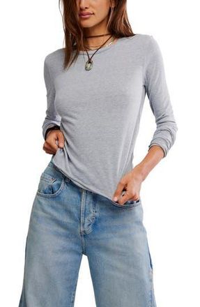 Free People Nova Long Sleeve T-Shirt in Greyhound at Nordstrom Rack, Size Small