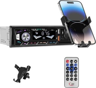 OEM Autorradio Din Con Soporte Para Tel&eacute;fono, Radio Fm Est&eacute;reo Bluetooth Y Lector De Tarjetas Usb/tf