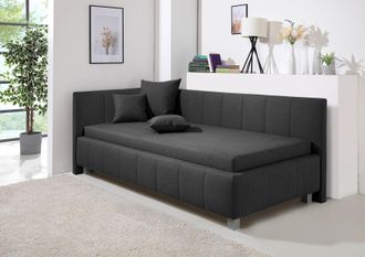 Maintal Polsterliege »Mailo« mit Kopfteil & Bettkasten, 3 Breiten, Federkern- oder Bonellmatratze