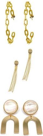 Adornia 3-Piece Assorted Earrings Set in Gold at Nordstrom Rack