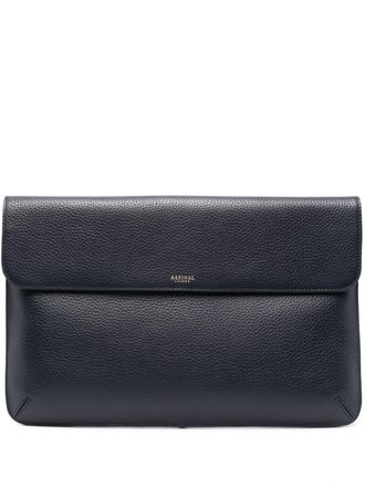 Aspinal of London leather laptop bag - Blue