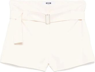 Msgm Mujer, Pantalones cortos, Beige, Talla: XS